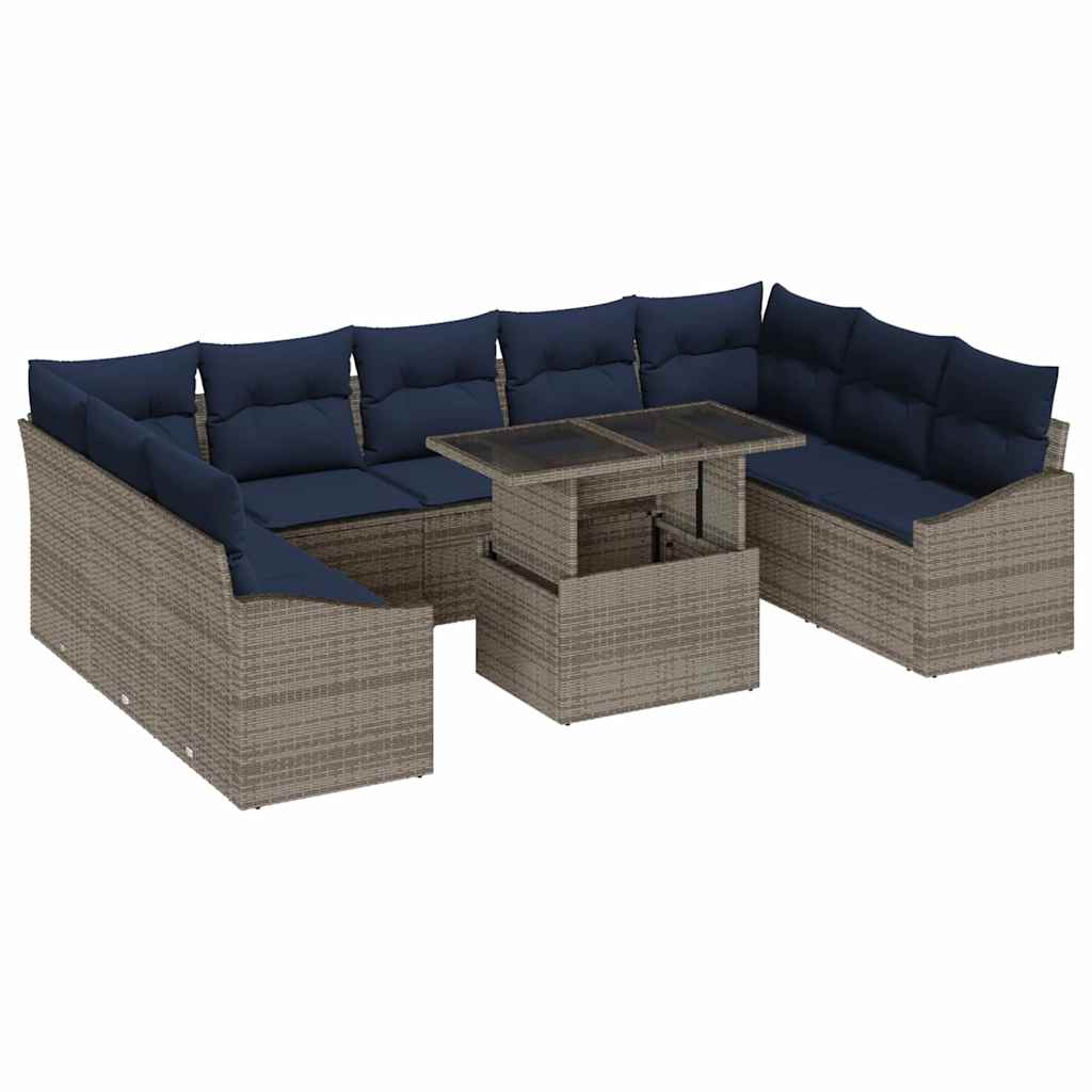 Set sofe s jastukom 10 pcs Crna i Plava poliratan