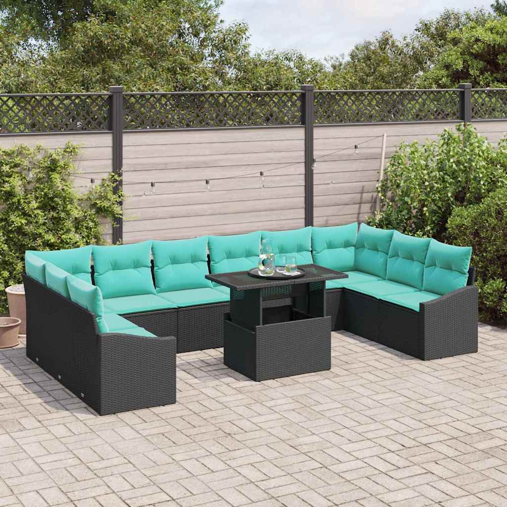 Set sofe s jastukom 11 pcs Crna i Plava poliratan