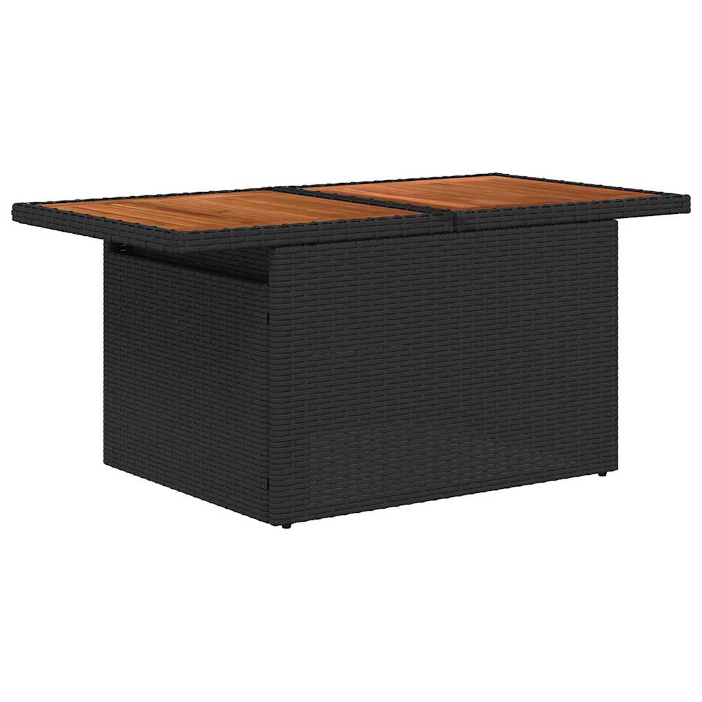 Sjedeća garnitura za vrt s jastukom 9 pcs Crna i Plavozelena