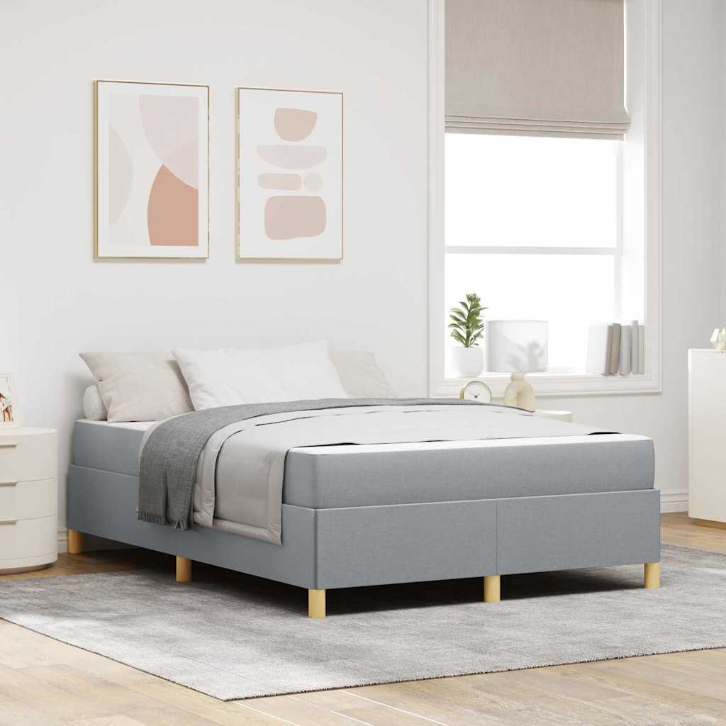 Krevetna konstrukcija Svijetlo siva 140 x 190 cm tkanina