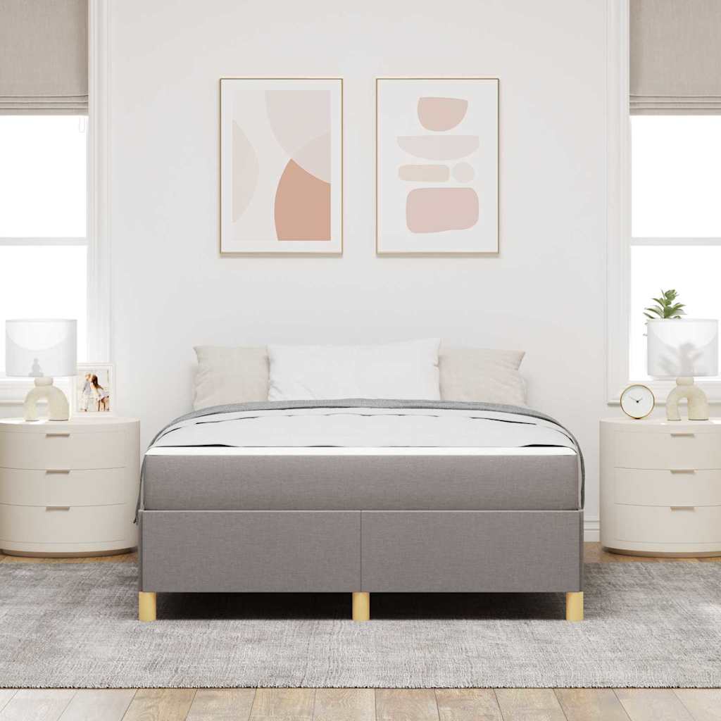 Krevetna konstrukcija Sivo-smeđa 140 x 190 cm tkanina