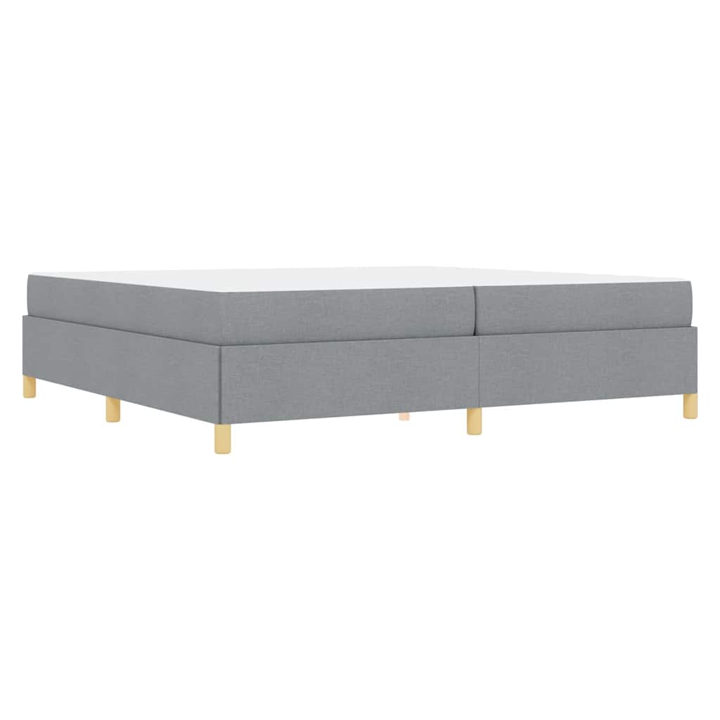 Krevetna konstrukcija Svijetlo siva 200 x 200 cm tkanina