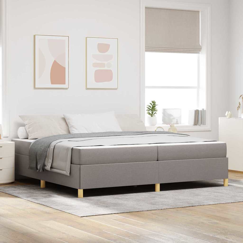 Krevetna konstrukcija Sivo-smeđa 200 x 200 cm tkanina