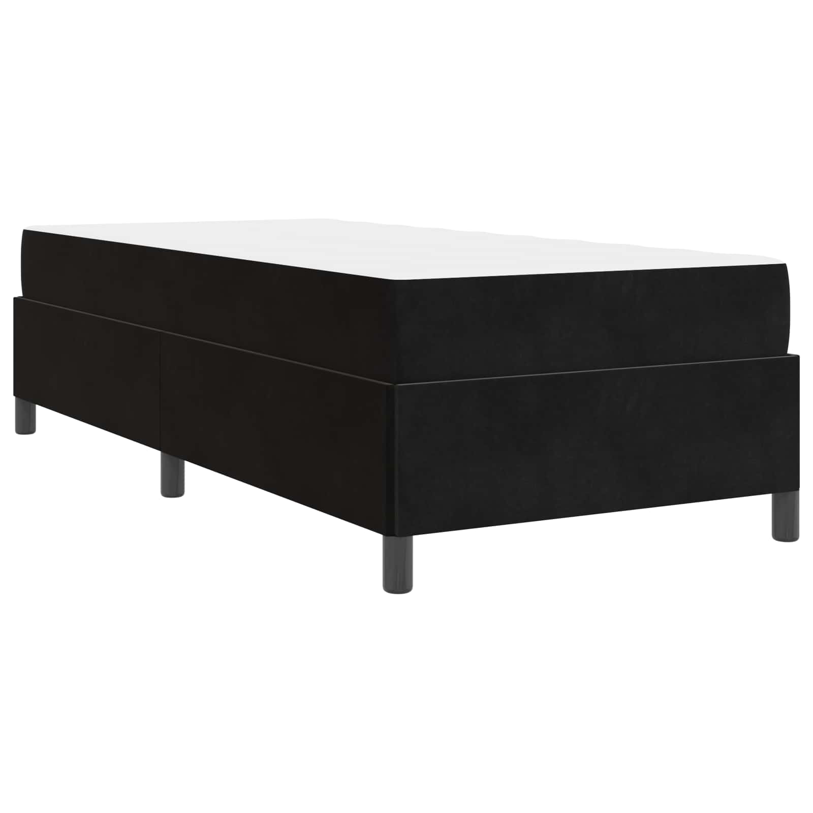 Krevetna konstrukcija s madracem Crna 80 x 200 cm tkanina