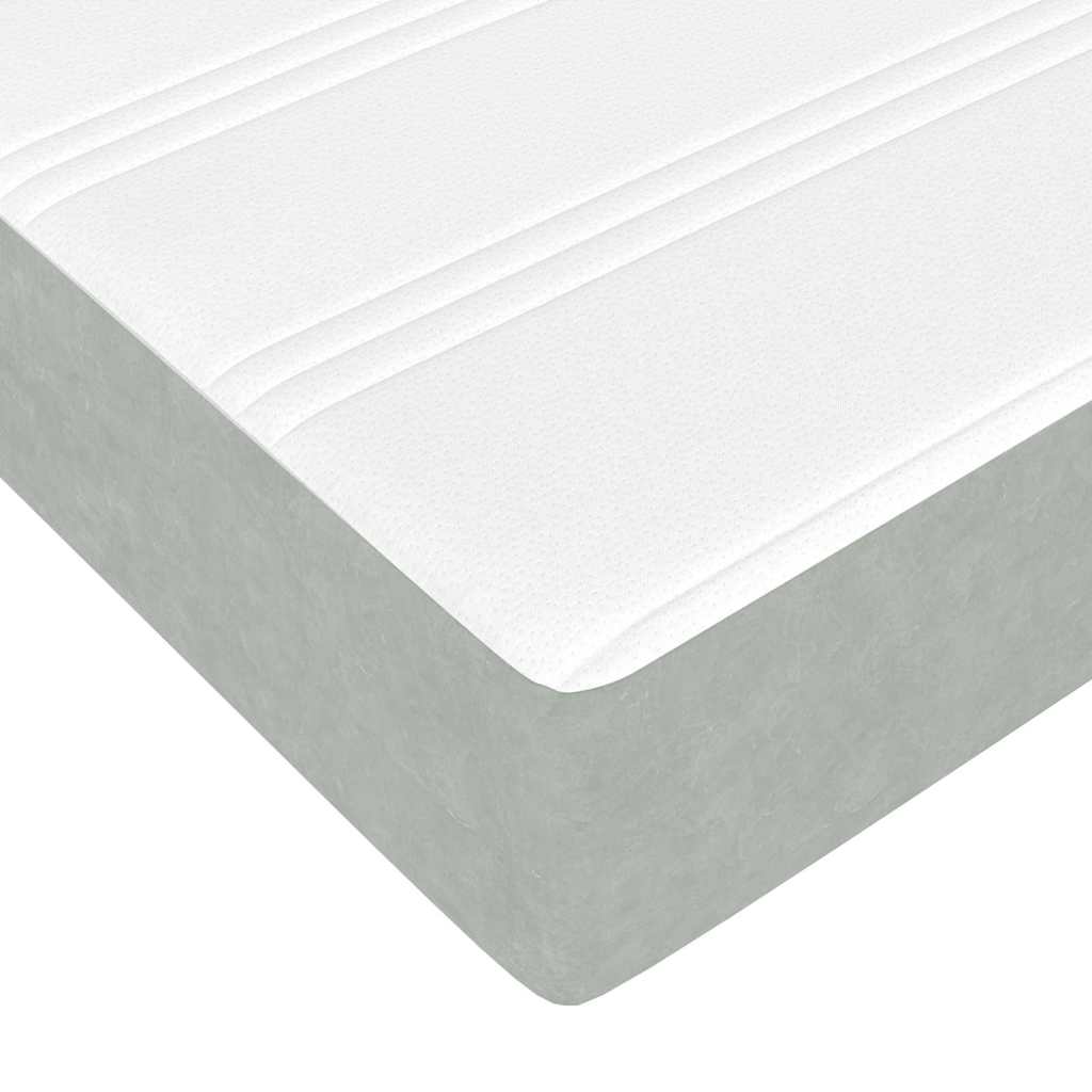 Krevetna konstrukcija Svijetlo siva 100 x 200 cm tkanina