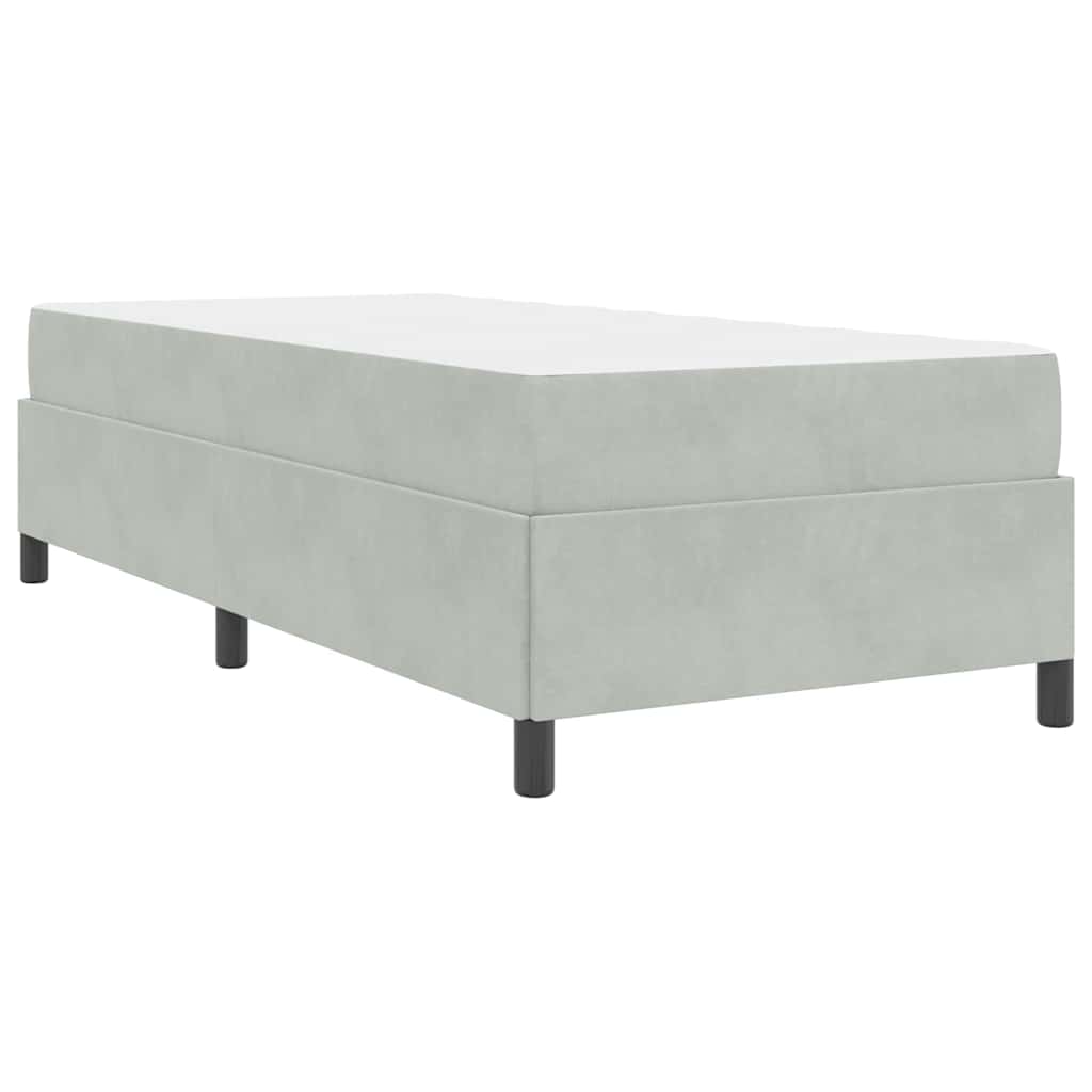 Krevetna konstrukcija Svijetlo siva 100 x 200 cm tkanina