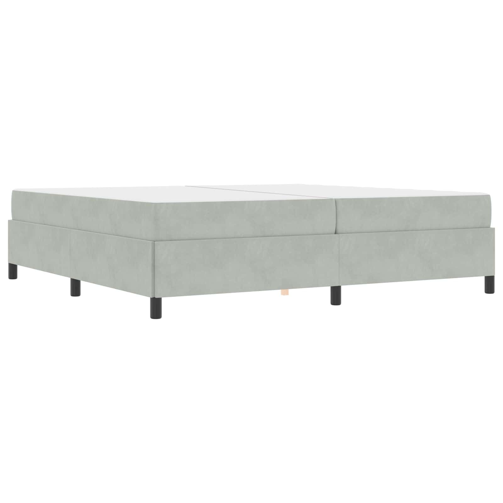 Krevetna konstrukcija Svijetlo siva 200 x 200 cm tkanina