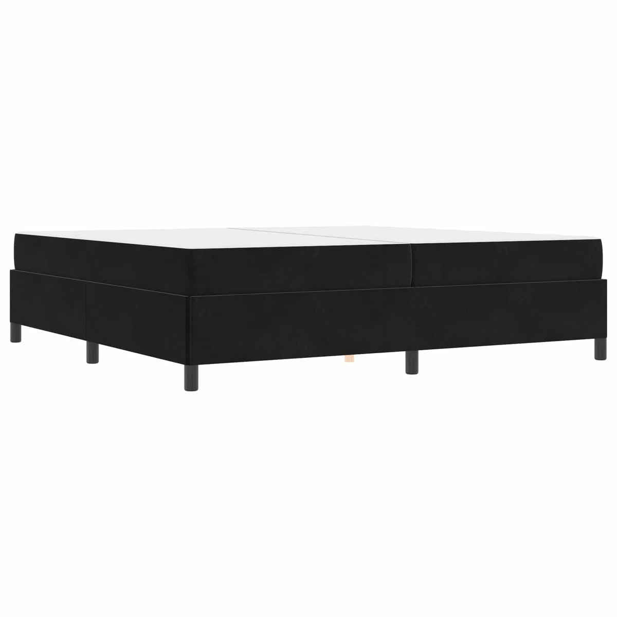Krevetna konstrukcija Crna 200 x 200 cm tkanina