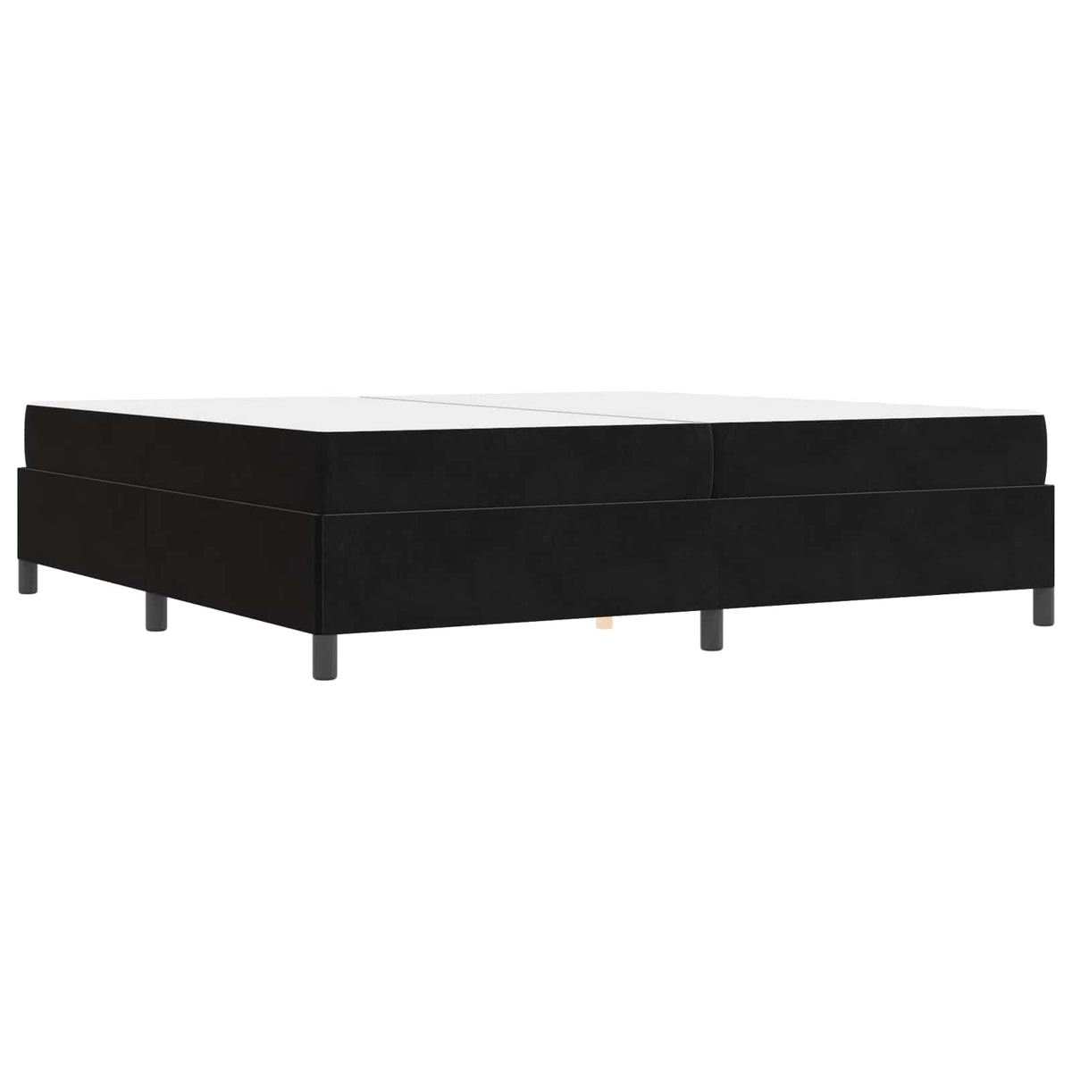 Krevetna konstrukcija Crna 200 x 200 cm tkanina