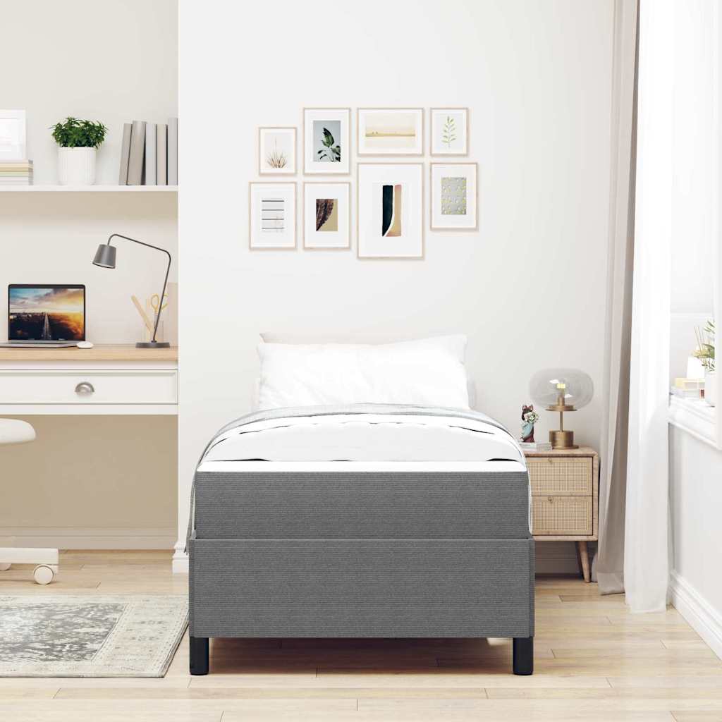 Krevetna konstrukcija Svijetlo siva 100 x 200 cm tkanina