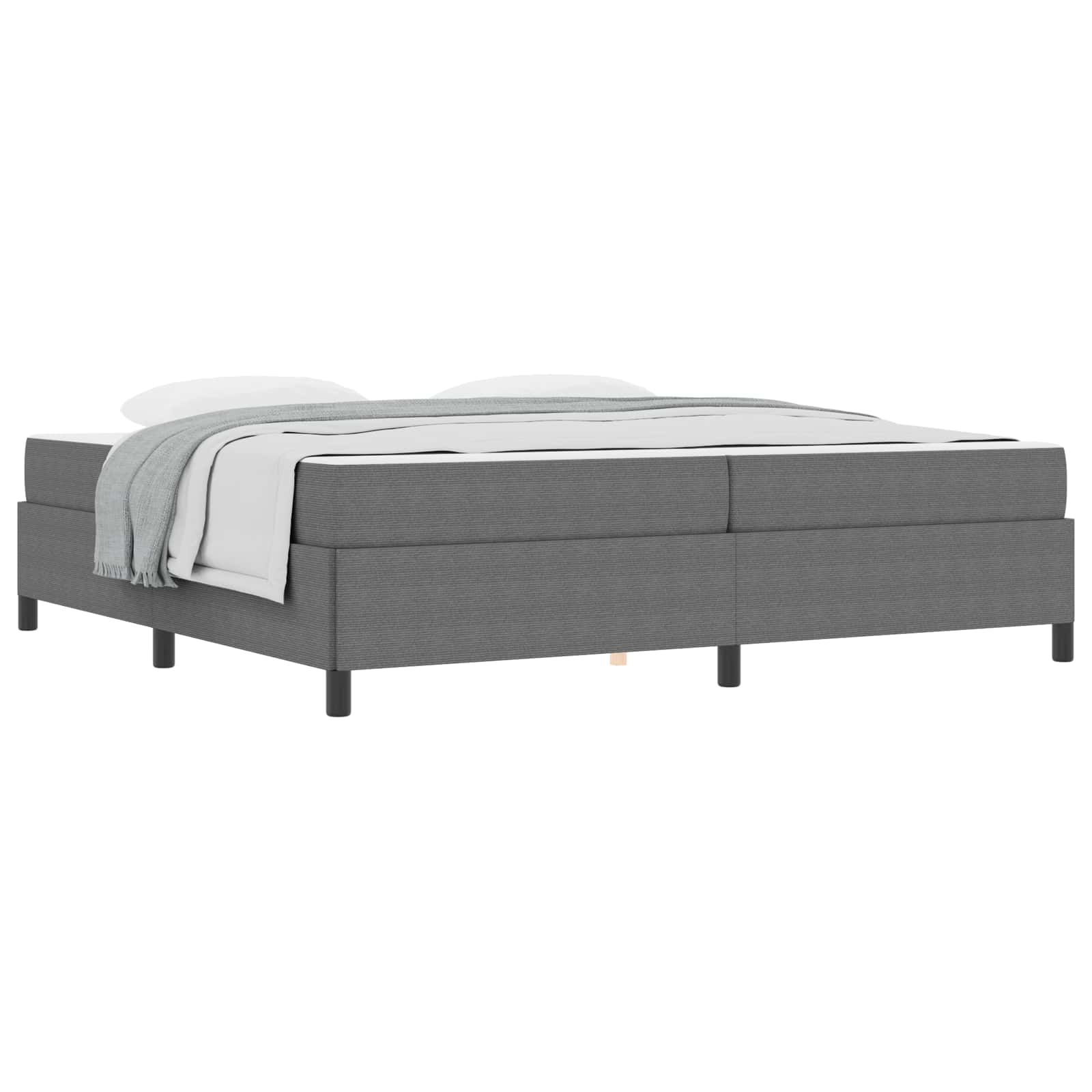 Krevetna konstrukcija Svijetlo siva 200 x 200 cm tkanina