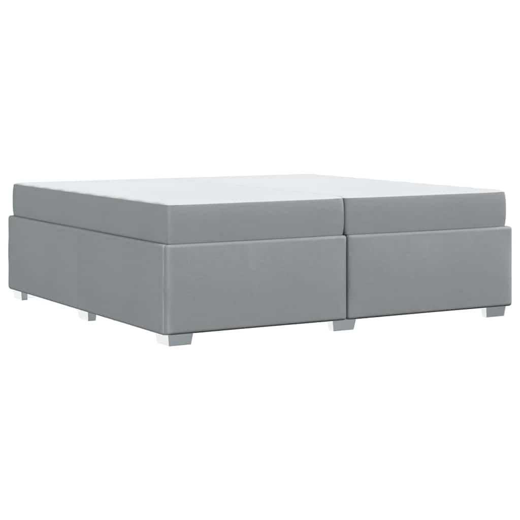 Krevetna konstrukcija Svijetlo siva 200 x 200 cm tkanina