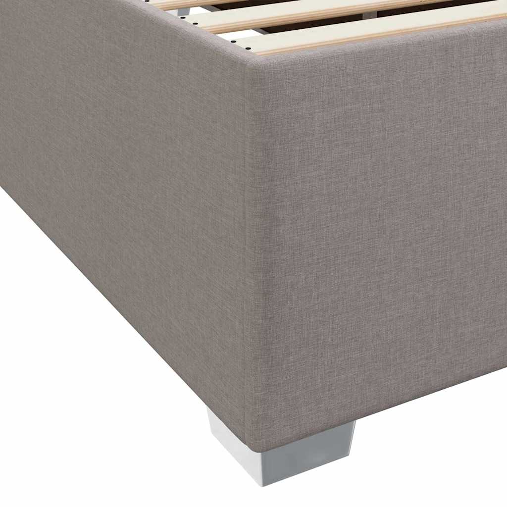 Krevetna konstrukcija Sivo-smeđa 200 x 200 cm tkanina