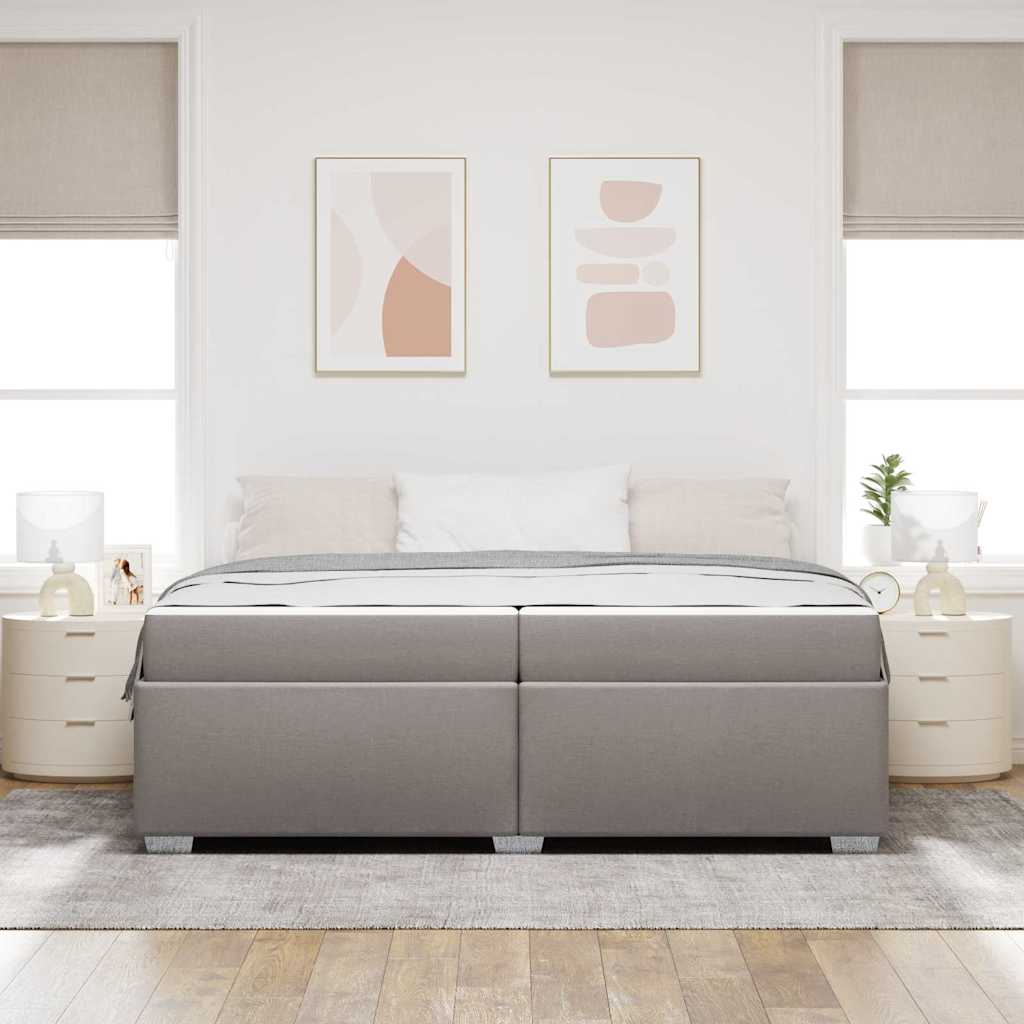 Krevetna konstrukcija Sivo-smeđa 200 x 200 cm tkanina