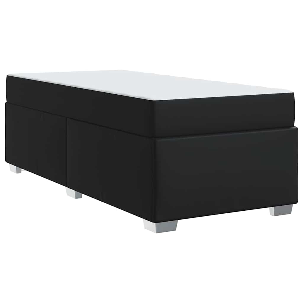 Krevetna konstrukcija s madracem Crna 80 x 200 cm tkanina