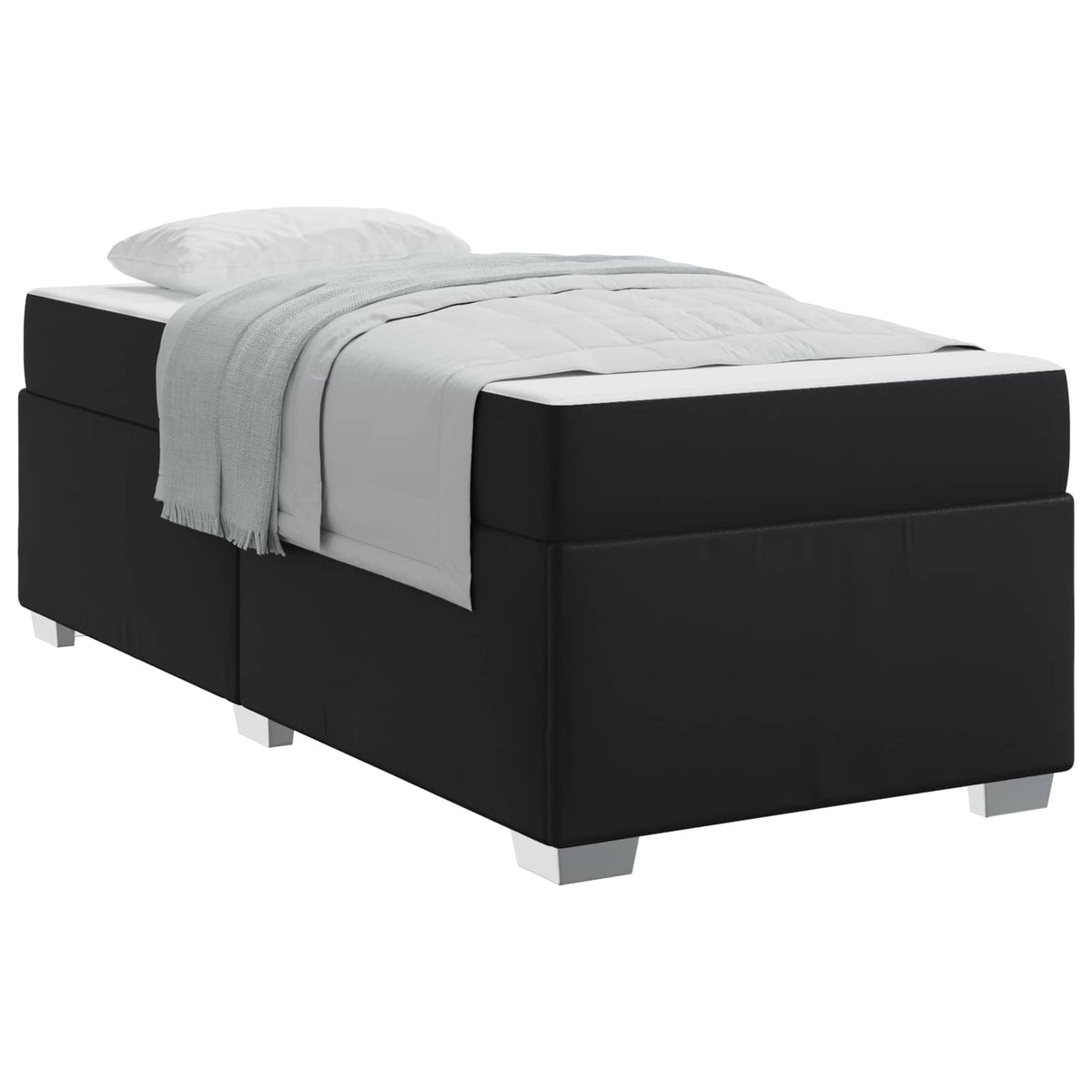 Krevetna konstrukcija Crna 90 x 200 cm tkanina