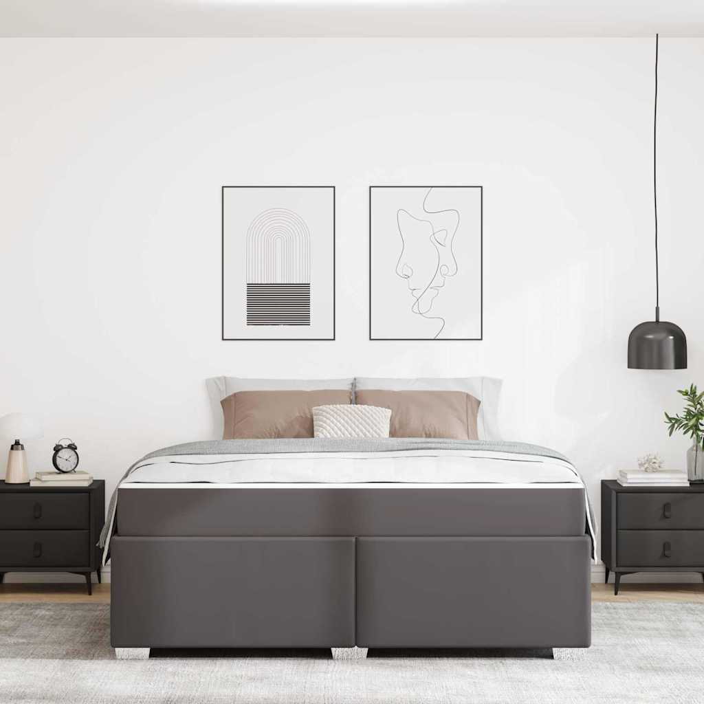 Krevetna konstrukcija Siva 180 x 200 cm tkanina