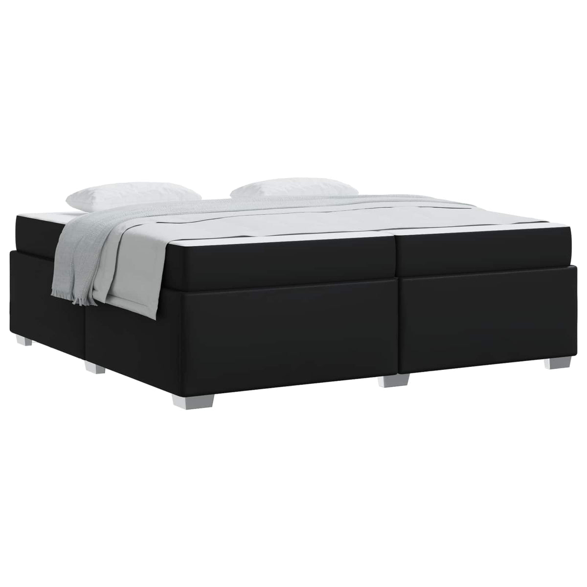 Krevetna konstrukcija Crna 200 x 200 cm tkanina
