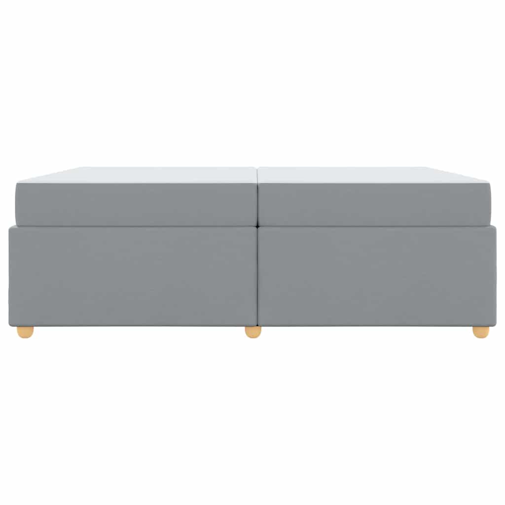 Krevetna konstrukcija Svijetlo siva 200 x 200 cm tkanina