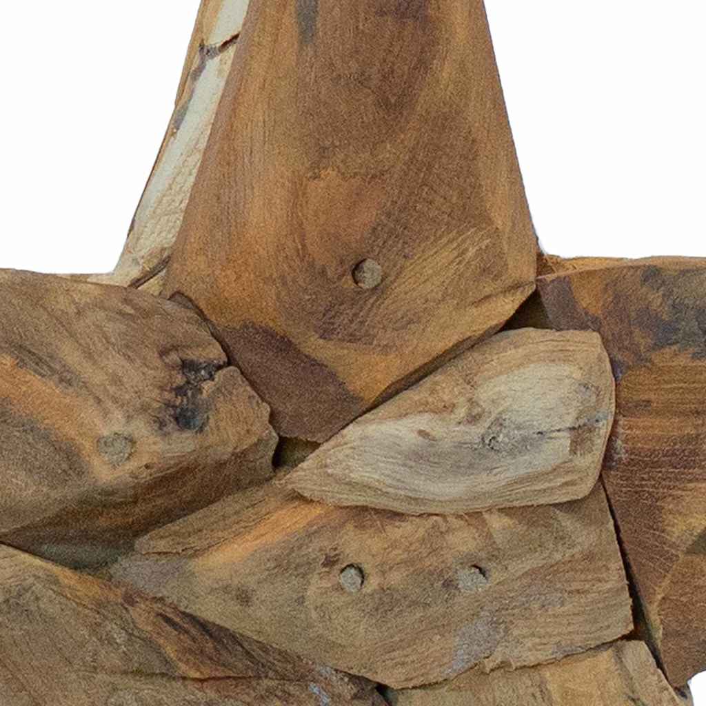 Božićna zvijezda Smeđa 31 x 15 x 46 cm Čvrsto teak drvo