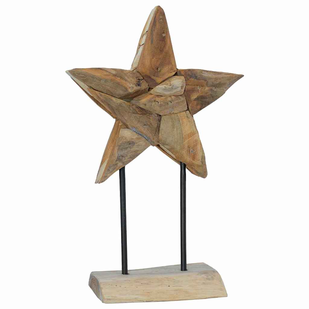 Božićna zvijezda Smeđa 31 x 15 x 46 cm Čvrsto teak drvo