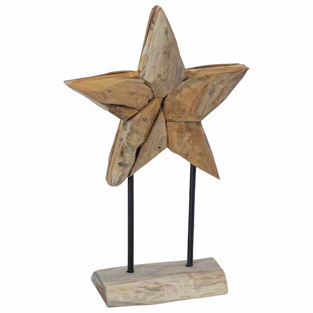 Božićna zvijezda Smeđa 31 x 15 x 46 cm Čvrsto teak drvo