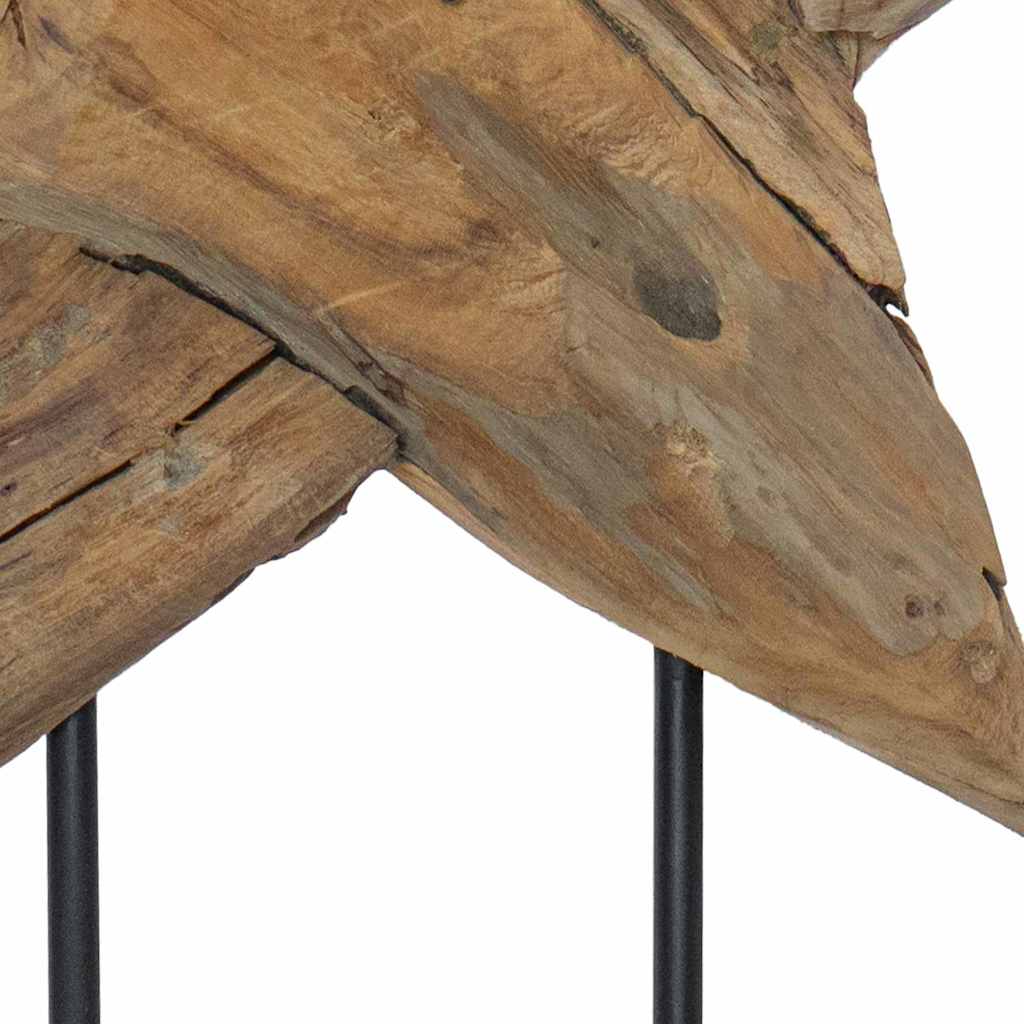 Božićna zvijezda Smeđa 43,5 x 13,5 x 59 cm Čvrsto teak drvo