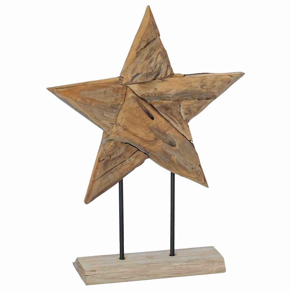 Božićna zvijezda Smeđa 43,5 x 13,5 x 59 cm Čvrsto teak drvo