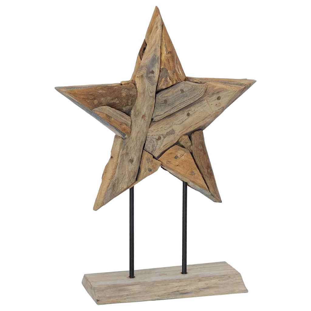 Božićna zvijezda Smeđa 43,5 x 13,5 x 59 cm Čvrsto teak drvo