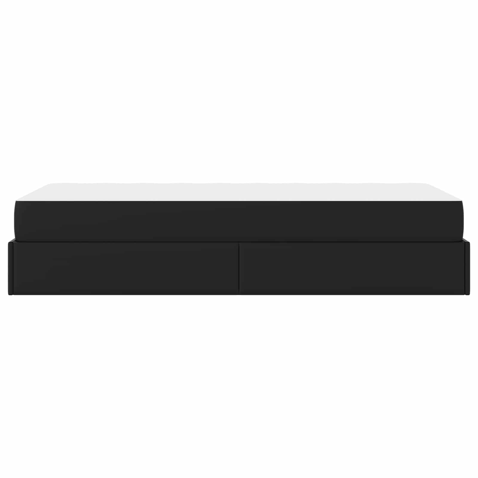Okvir kreveta s madracem Ostalo 2 pcs Crna PVC
