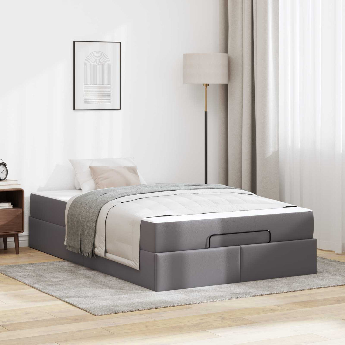 Okvir kreveta s madracem Ostalo 2 kom. Siva PVC 120 x 190 cm