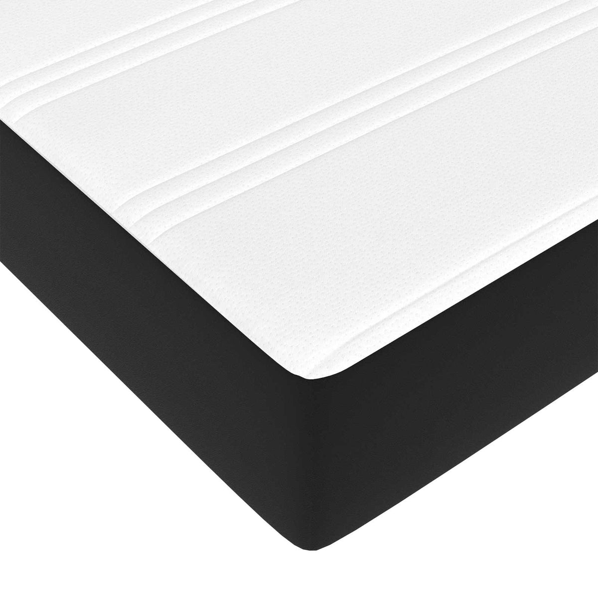 Okvir kreveta s madracem s madracem 2 pcs Crna PVC
