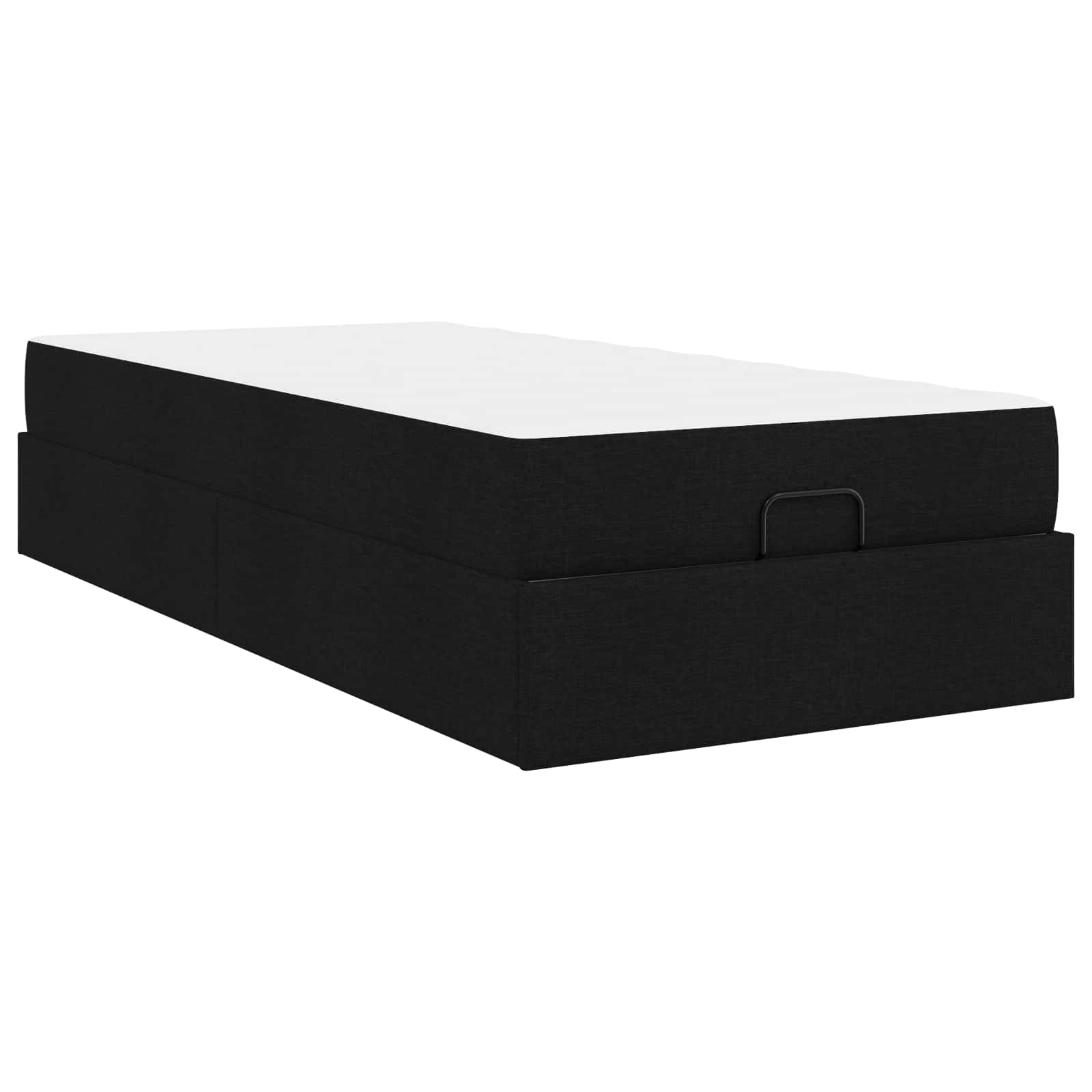 Okvir kreveta s madracem 2 pcs Crna tkanina