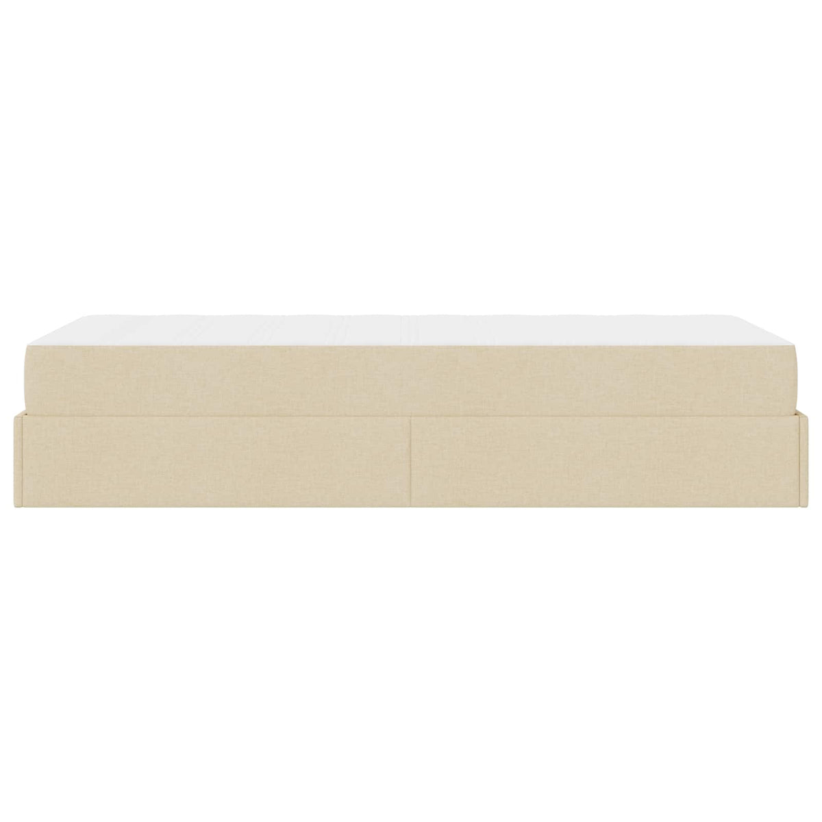 Okvir kreveta s madracem 2 pcs Krema tkanina