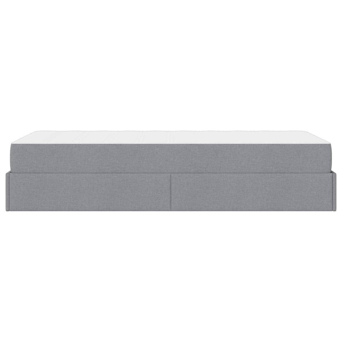 Okvir kreveta s madracem 2 pcs Svjetlosiva tkanina