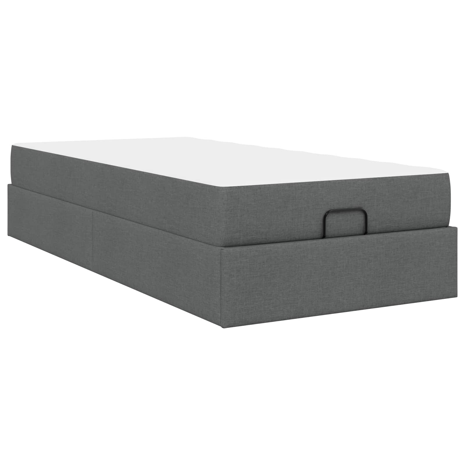 Okvir kreveta s madracem 2 pcs Siva nijansa tkanina