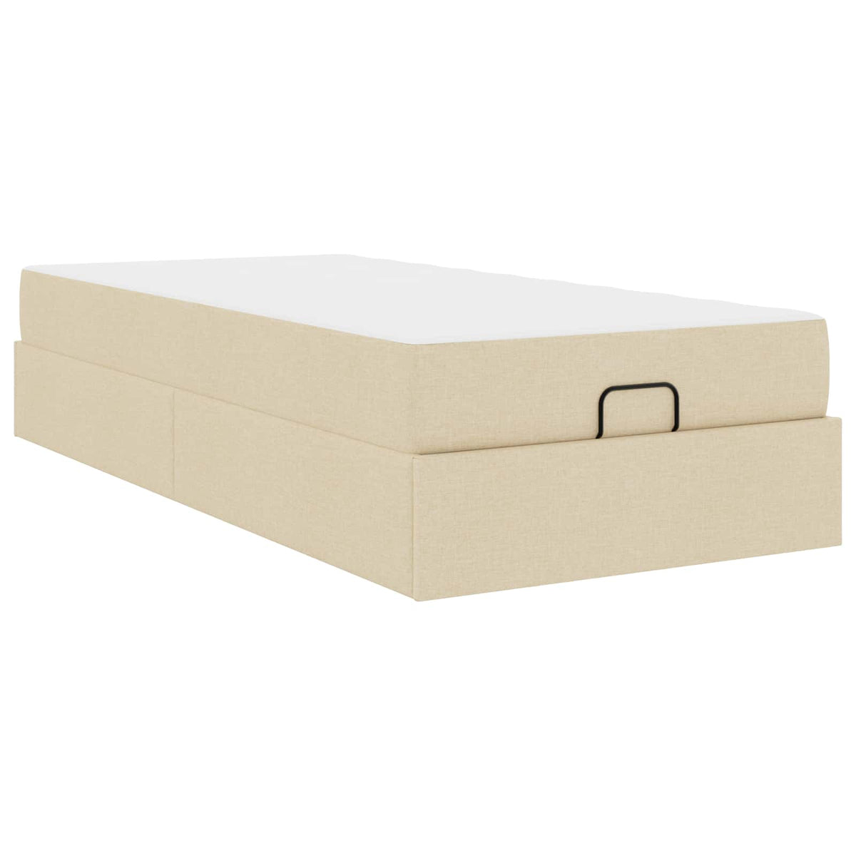 Okvir kreveta s madracem 2 pcs Krema tkanina