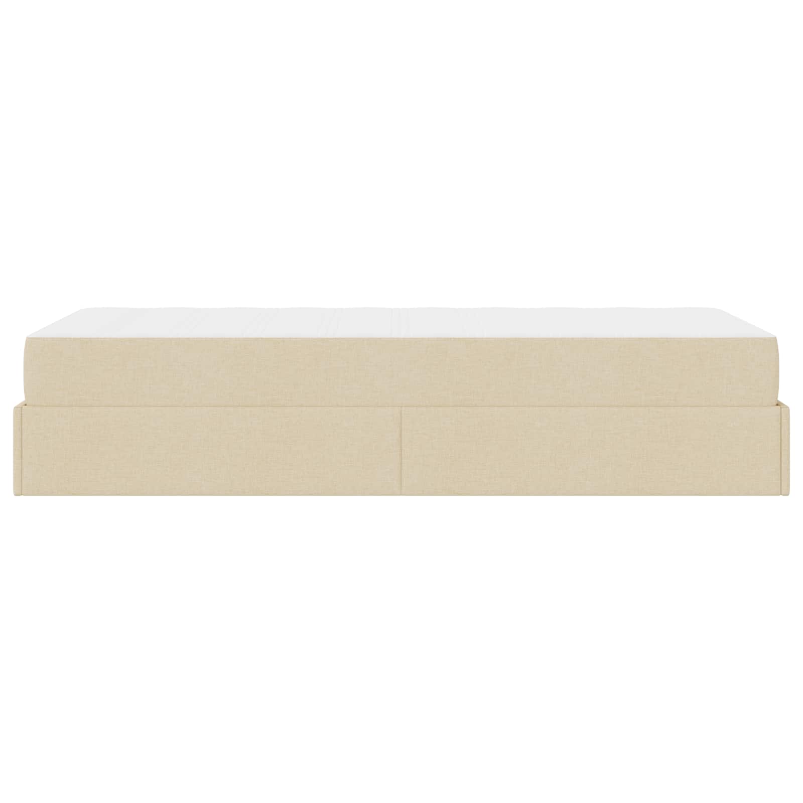 Okvir kreveta s madracem 2 pcs Krema tkanina