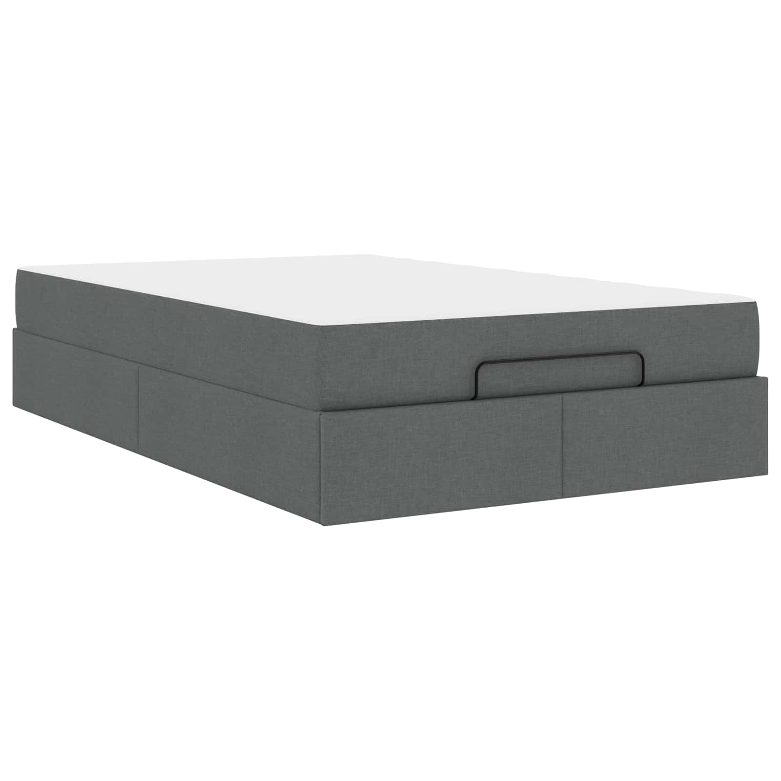 Okvir kreveta s madracem 2 pcs Siva nijansa tkanina
