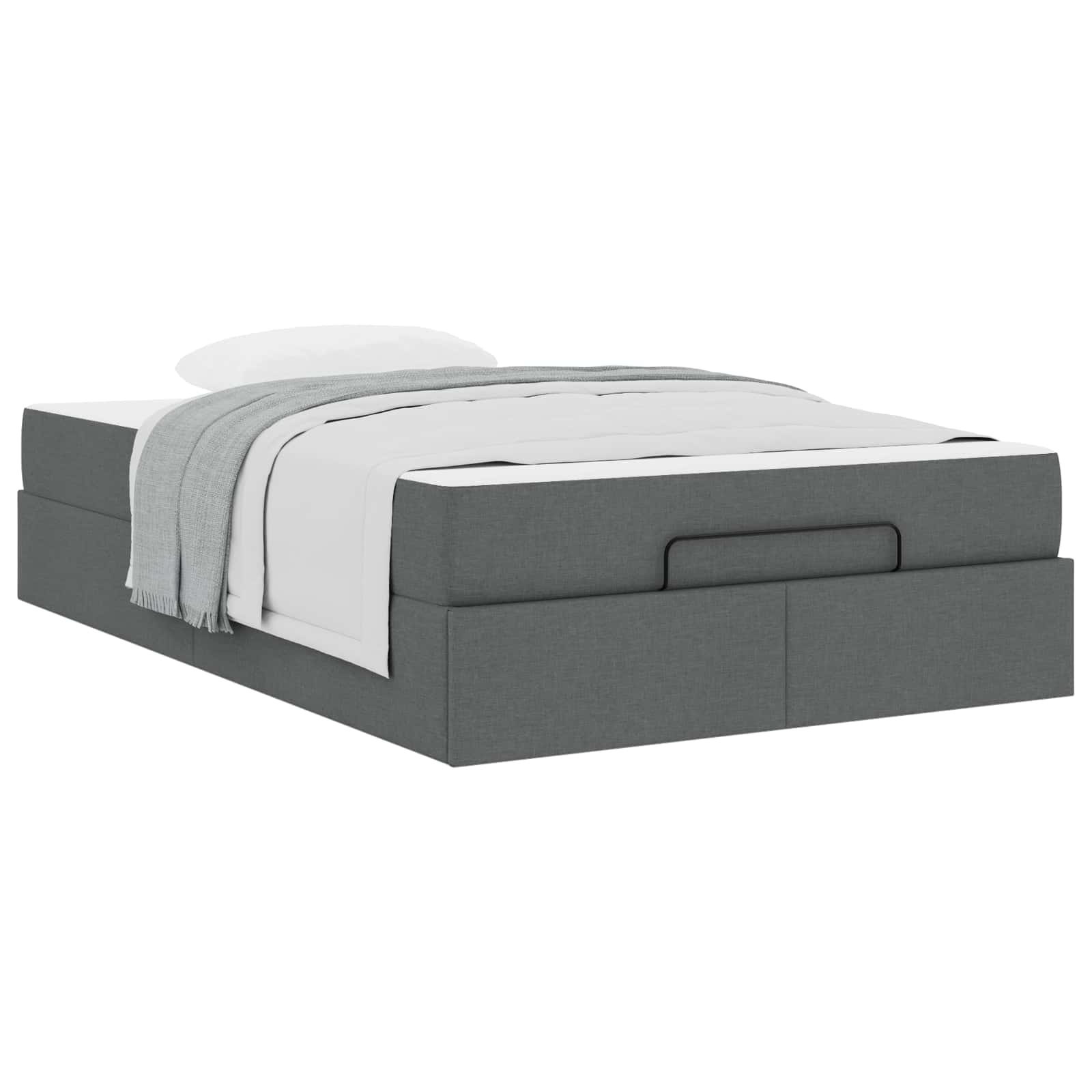 Okvir kreveta s madracem 2 pcs Siva nijansa tkanina