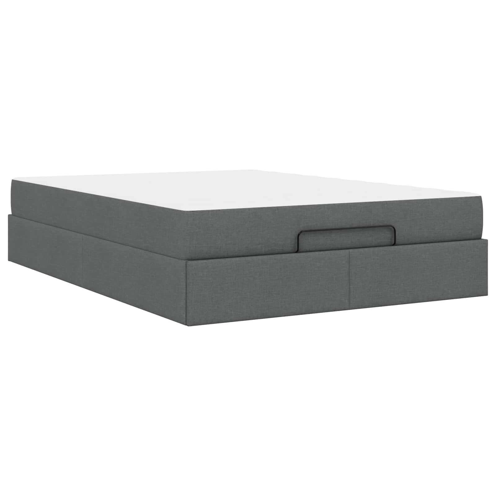 Okvir kreveta s madracem 2 pcs Siva nijansa tkanina