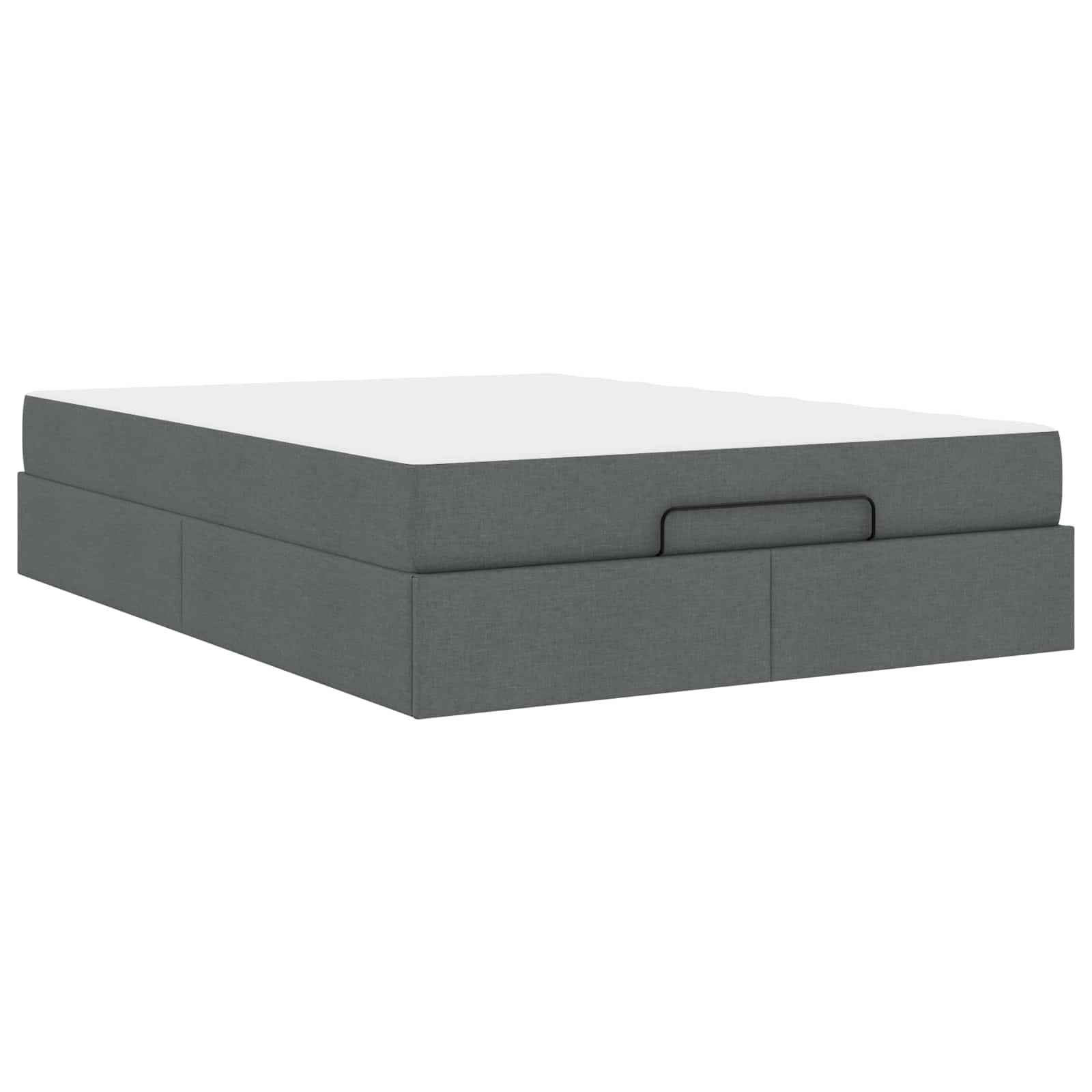 Okvir kreveta s madracem 2 pcs Siva nijansa tkanina