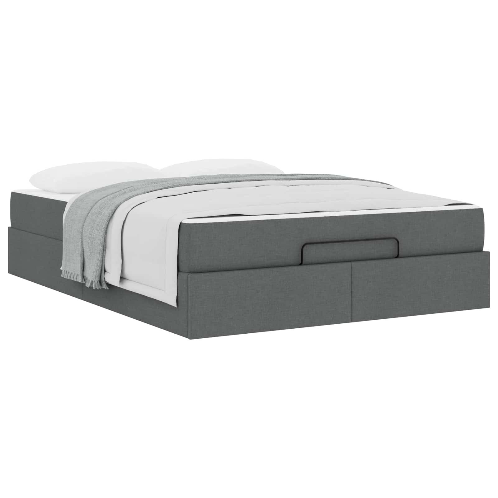 Okvir kreveta s madracem 2 pcs Siva nijansa tkanina