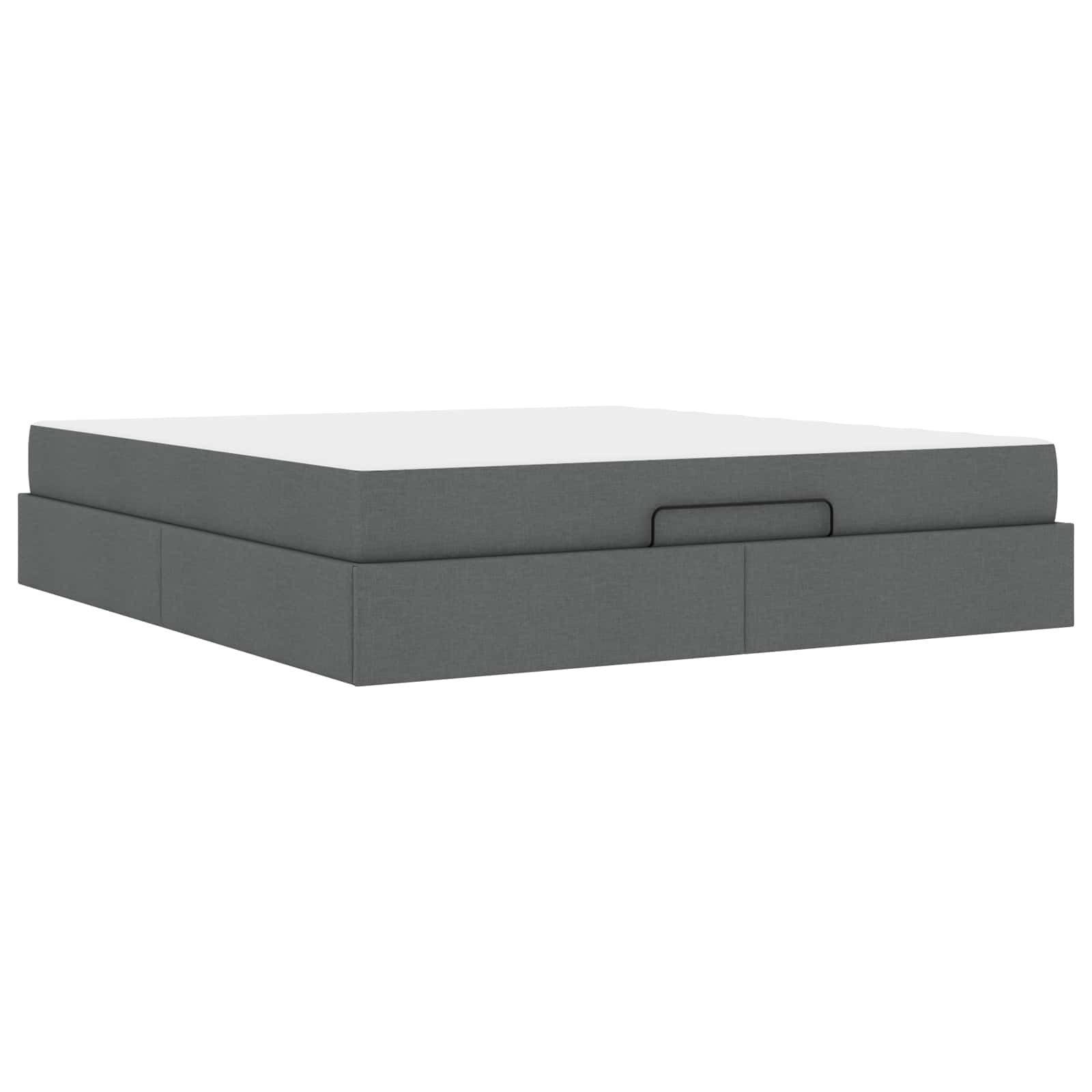 Okvir kreveta s madracem 2 pcs Siva nijansa tkanina