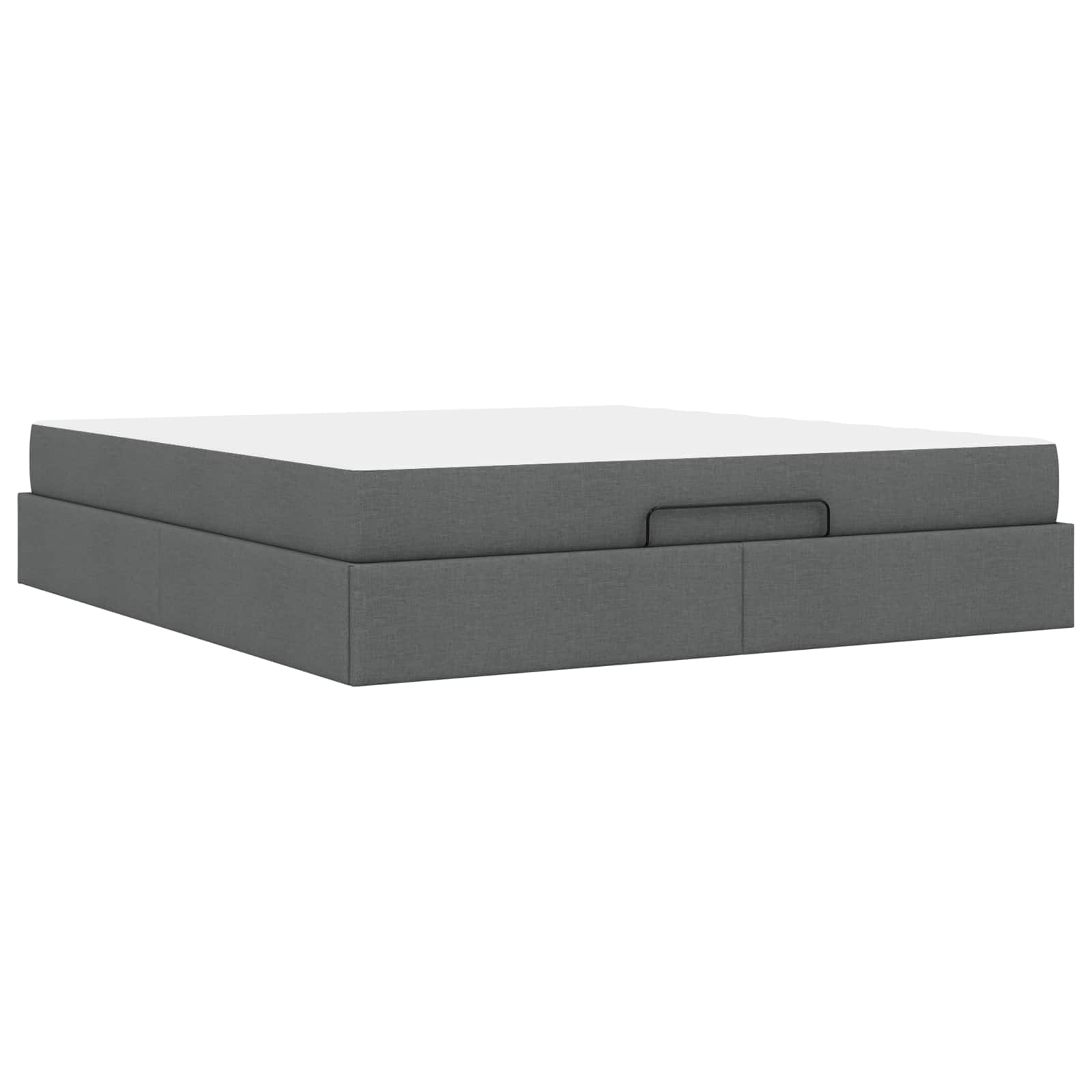 Okvir kreveta s madracem 2 pcs Siva nijansa tkanina