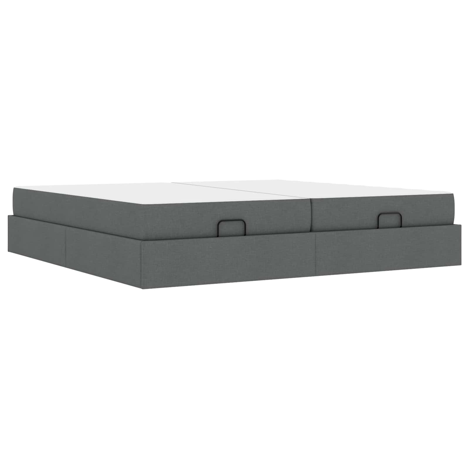 Okvir kreveta s madracem s madracem 2 pcs Siva nijansa tkanina
