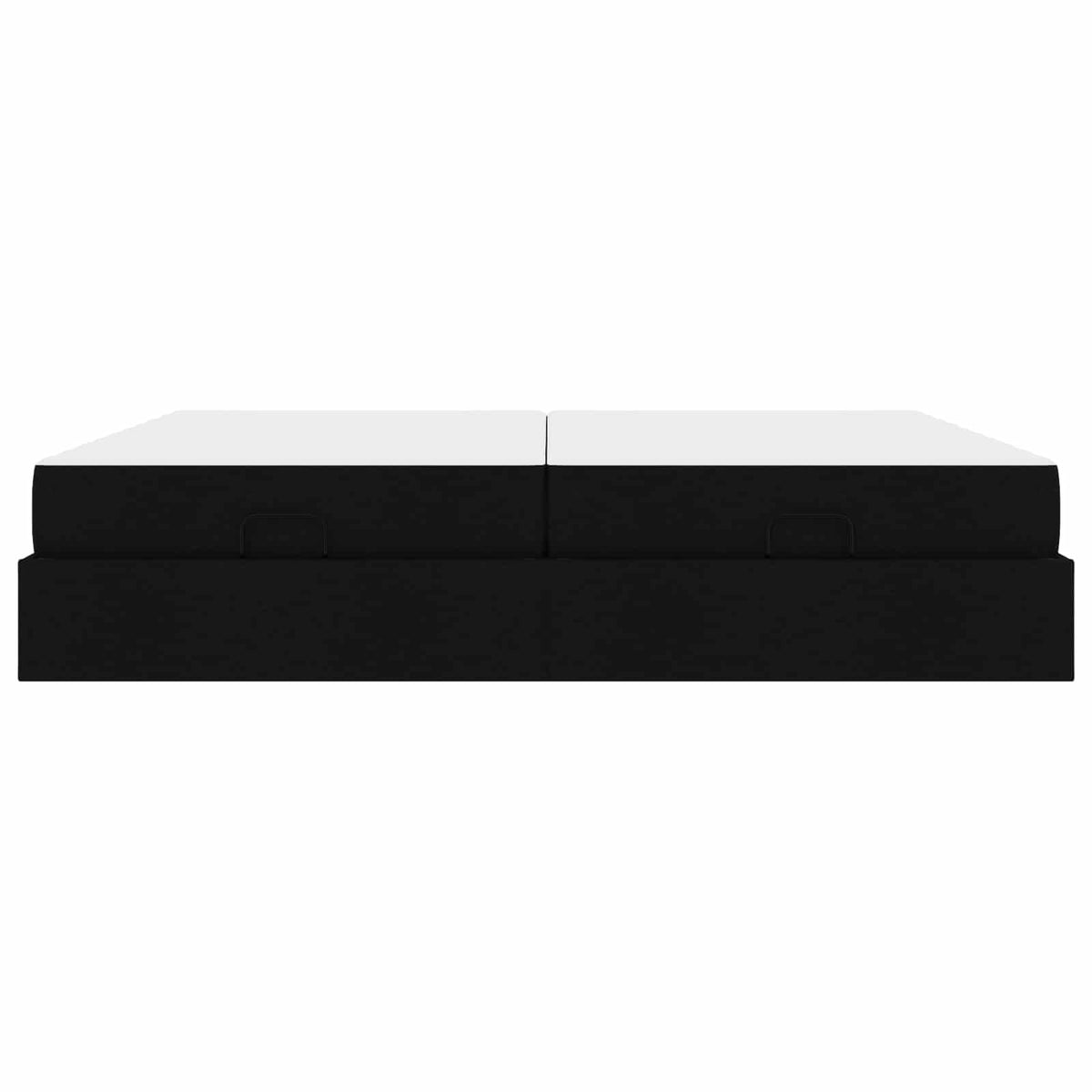 Okvir kreveta s madracem s madracem 2 pcs Crna tkanina