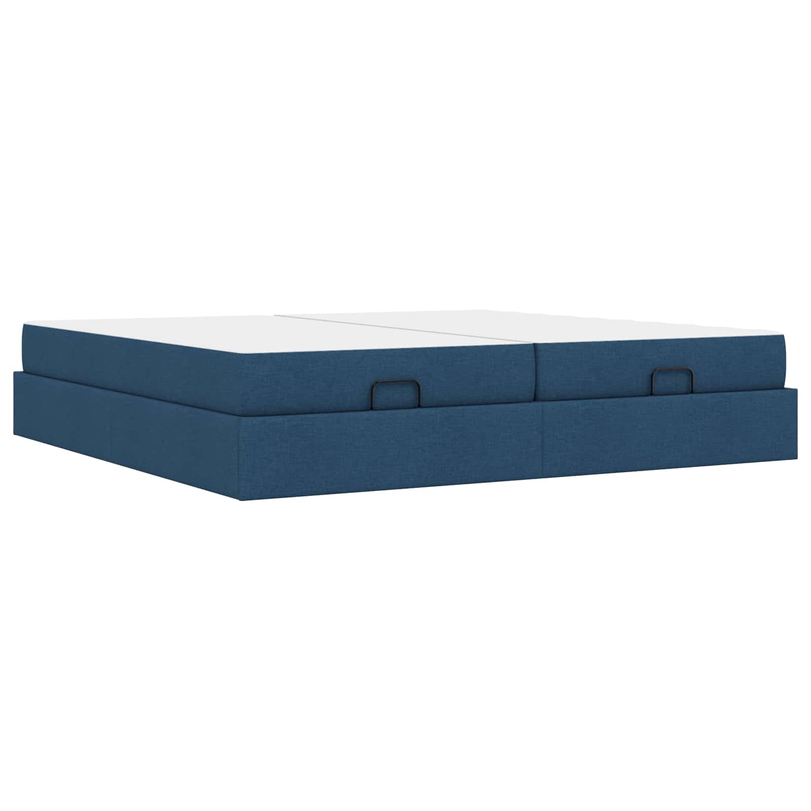 Okvir kreveta s madracem s madracem 2 pcs Plava tkanina