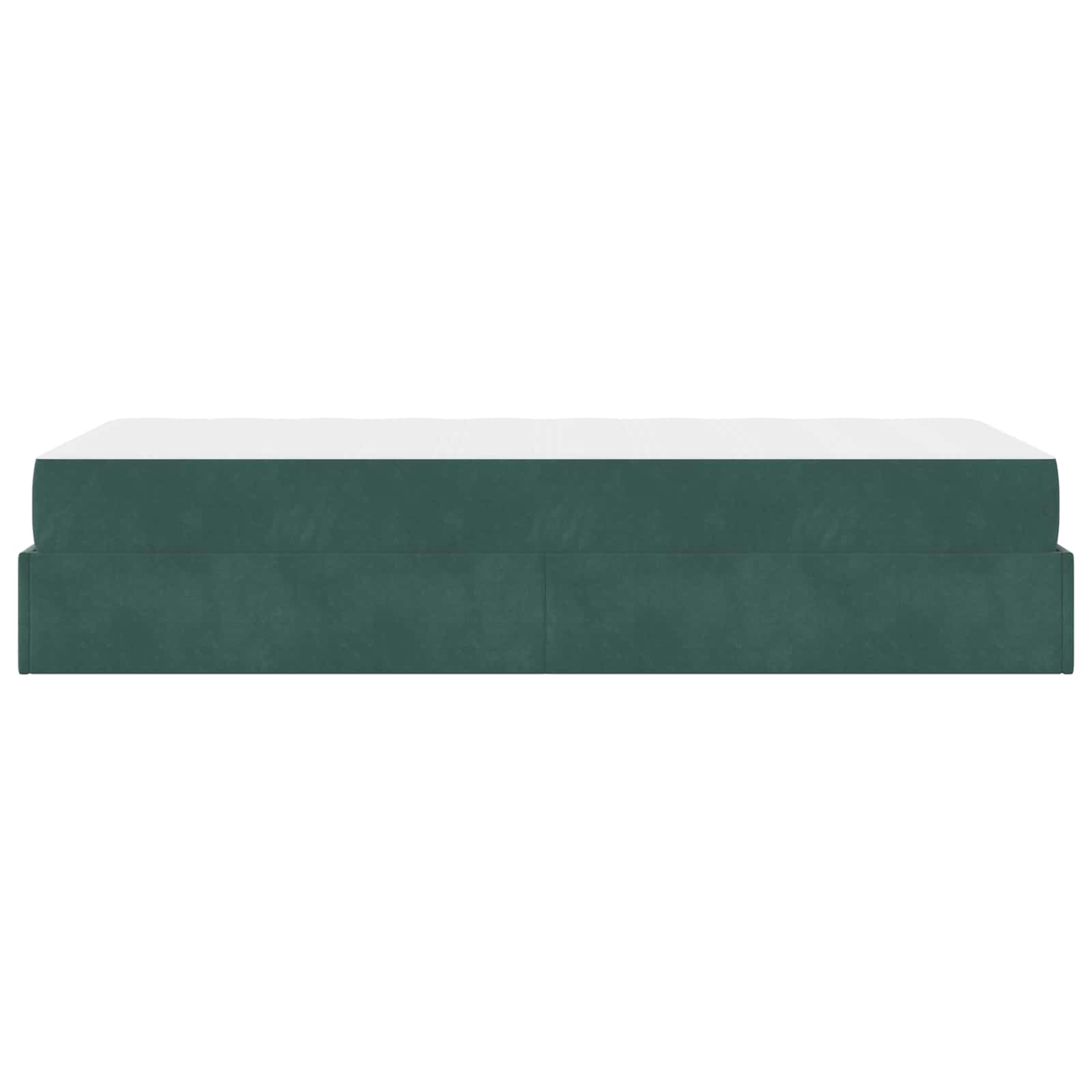 Okvir kreveta s madracem 2 pcs Zelena Baršun
