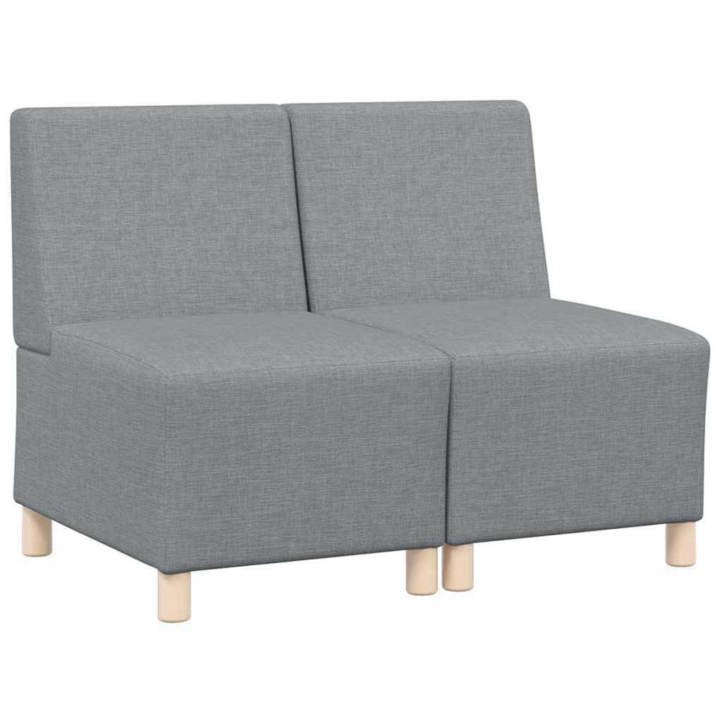 Modularna sofa bez naslona 2 pcs Svijetlo siva 55 x 74 x 82 cm